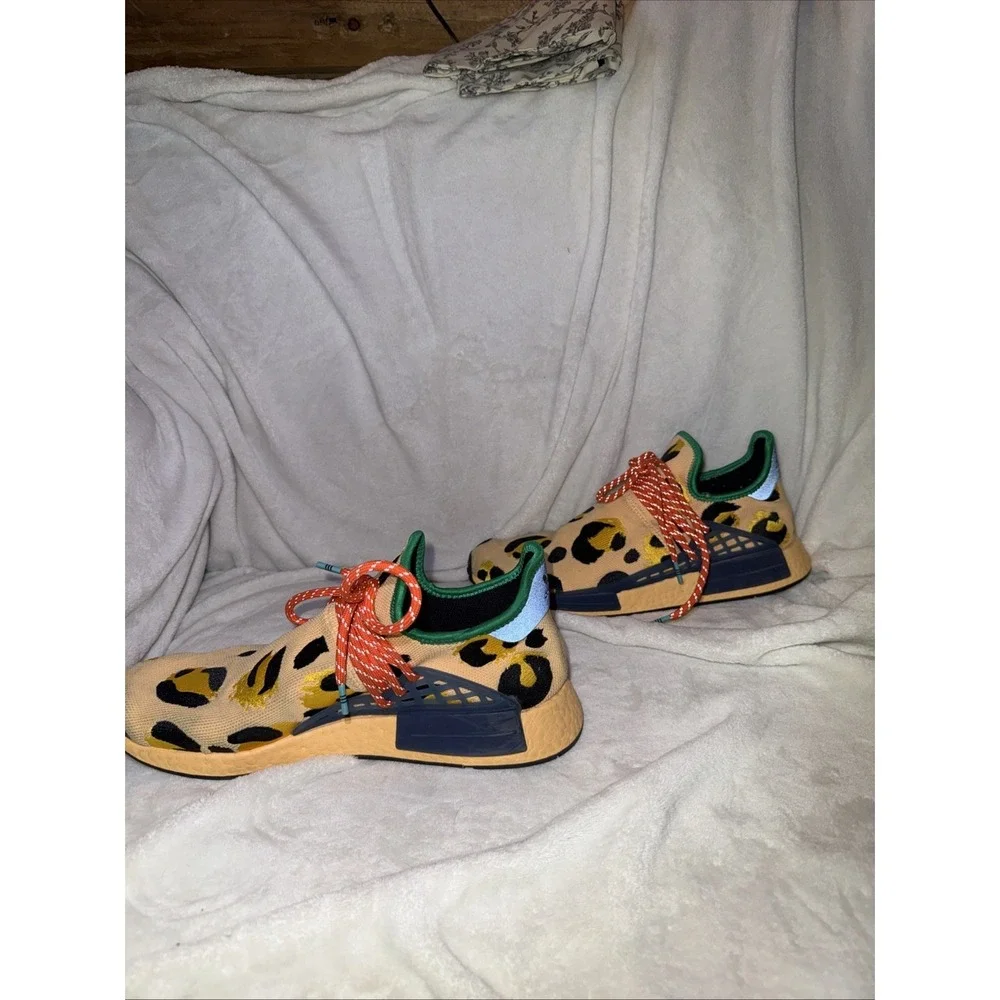 Adidas Pharrell Williams HU NMD Shoes Mens Size 11 Animal Print GZ4439‎